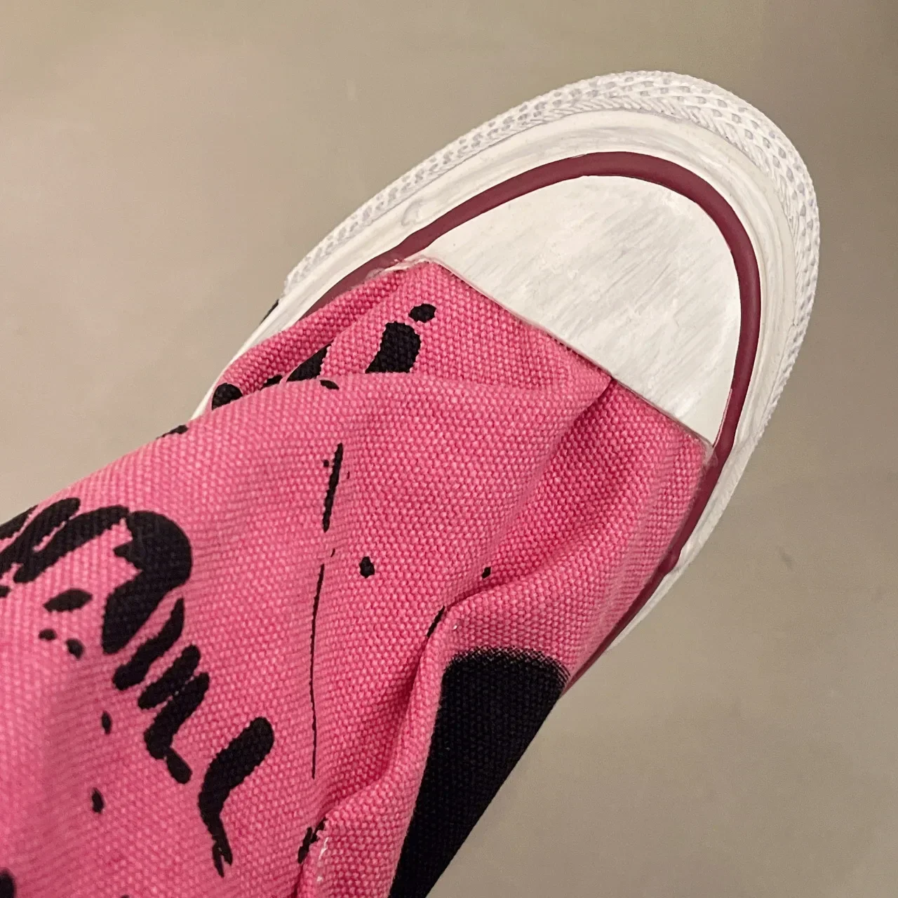 Graffiti Mid Calf Canvas Shoes 35