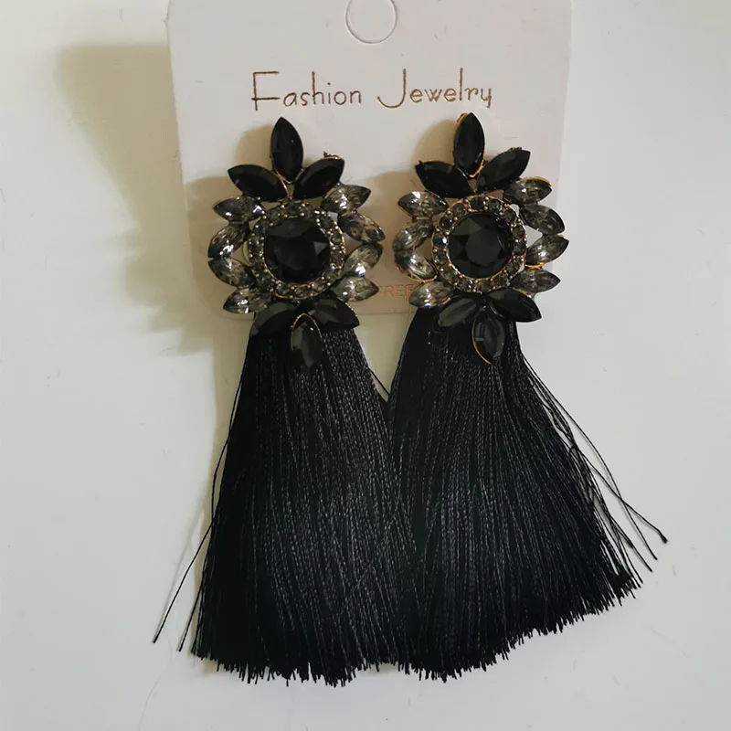 Orecchini Lunghi Con Nappe Da Donna, Orecchini Pendenti Blu Turchese Boho Chic Da Donna, Orecchini Con Nappe Blu Con Perline Color Turchese - Italia - Foto 10