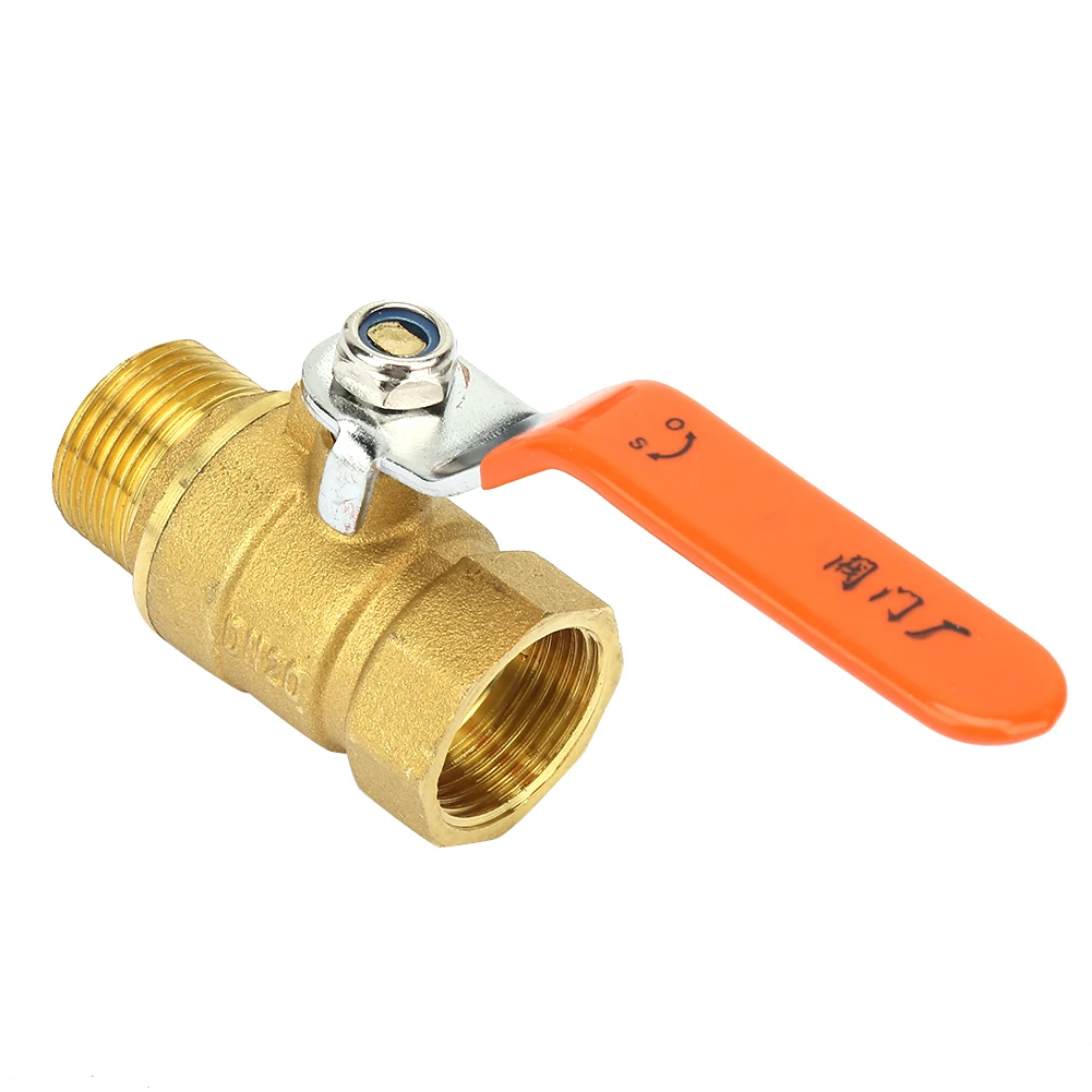 Ball Valve, Brass Pipe Ball Valve Male and Female Thread 3/4"BSP DN20