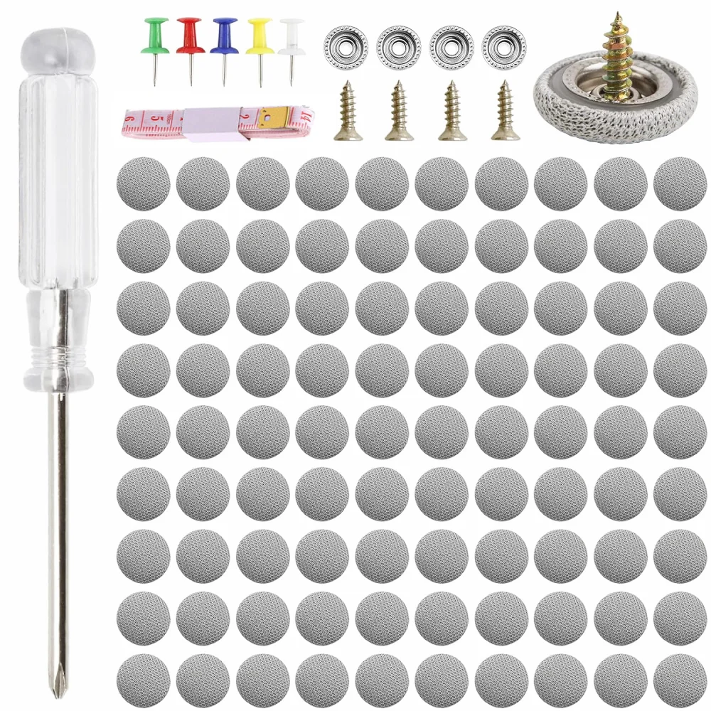 ערכת 90 סטים אפורים, מברג, סרט מדידה, מחטות צבעוניות, לתיקון גג הרכב ולקישוט העליון