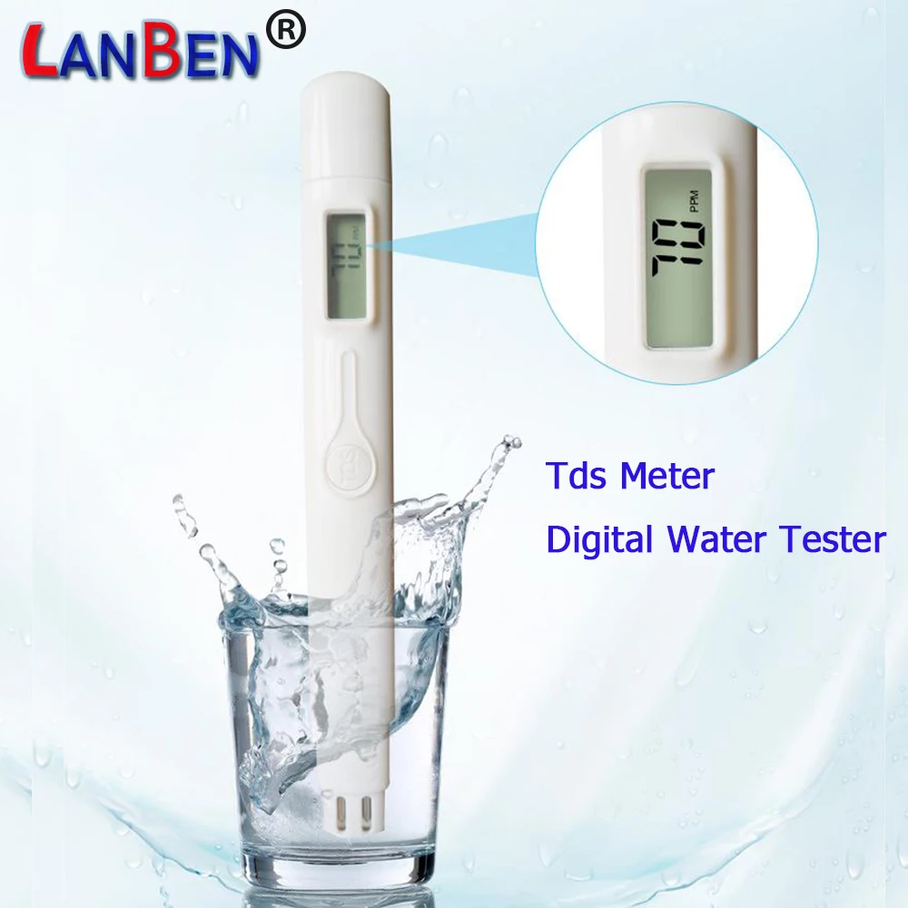 

Tds Meter Digital Water Tester Household Water Quality Test Pen 0-9990ppm For Drinking Laboratory Aquarium Tds tester