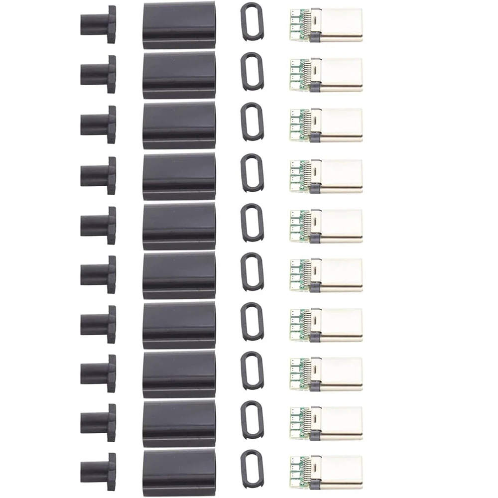 5/10세트 USB 3.1 타입 C 커넥터 수 플러그 DIY 솔더 와이어 USB C 수 어댑터 케이블 DIY 데이터 라인 인터페이스 수 소켓