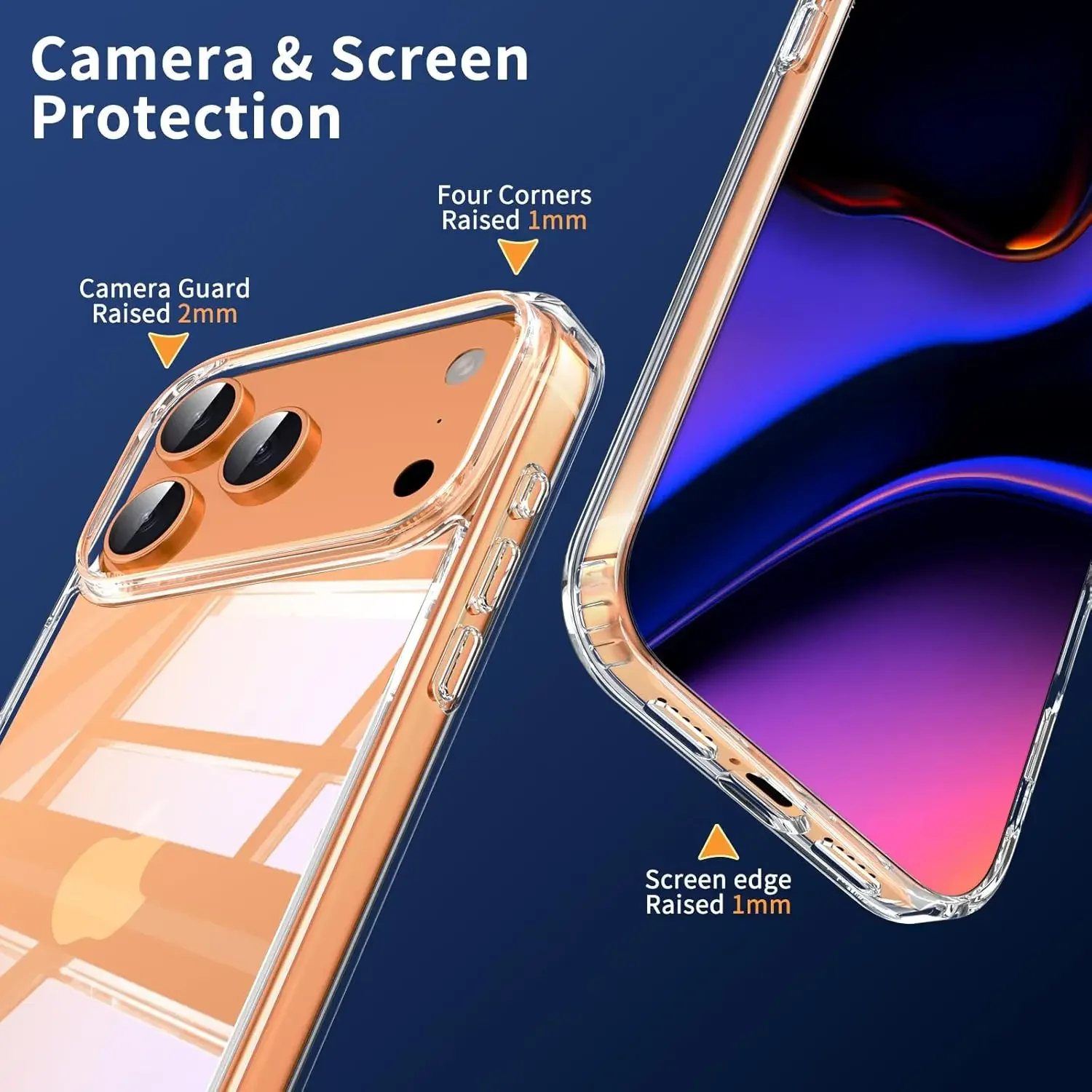 17Pro Custodia rigida trasparente per telefono posteriore Custodia per telefono trasparente antiurto per tutto il corpo per IPhone 17/17 Pro/17 Air/17 ProMax Protezioni - immagine 4
