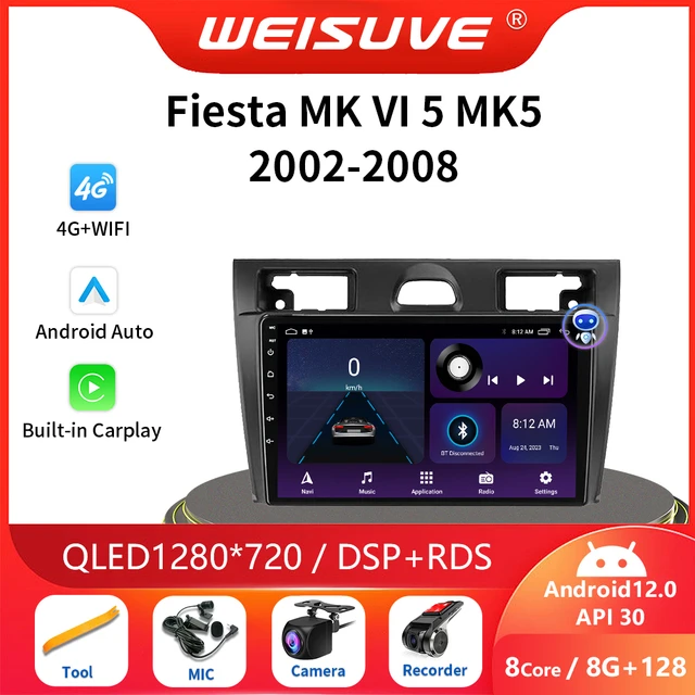 Für Ford Fiesta MK5 2006-2011 Android 12 2+32G Autoradio Carplay GPS NAVI  RDS BT