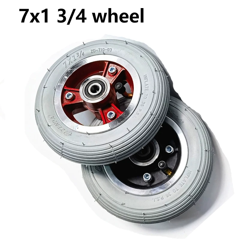 

7 Inch 7x1 3/4 Inflatable inner outer tires Tire Full Wheel Front Wheel Assembly Used for front wheels of electric wheelchairs
