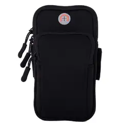 Universal Sport Armband Phone Holder for Running - Mobile Bag for Devices Under 6.8 (Black)