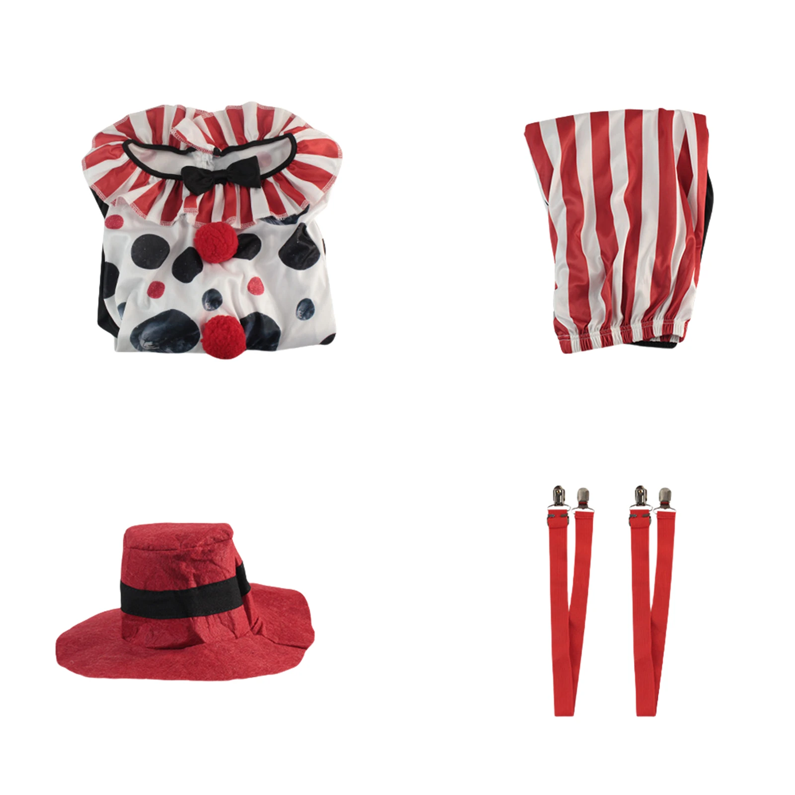 thumbnail image 1 of Disfraz de payaso de circo para niño y niña, uniforme de mago de circo, para Halloween, fiesta de carnaval, actuación, traje de cumpleaños, 1 of 5