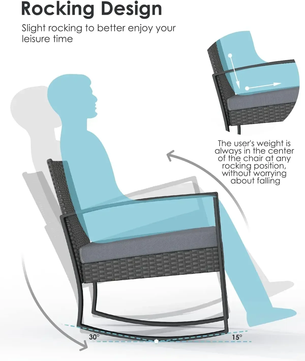 3 Piece Wicker Patio Set 4