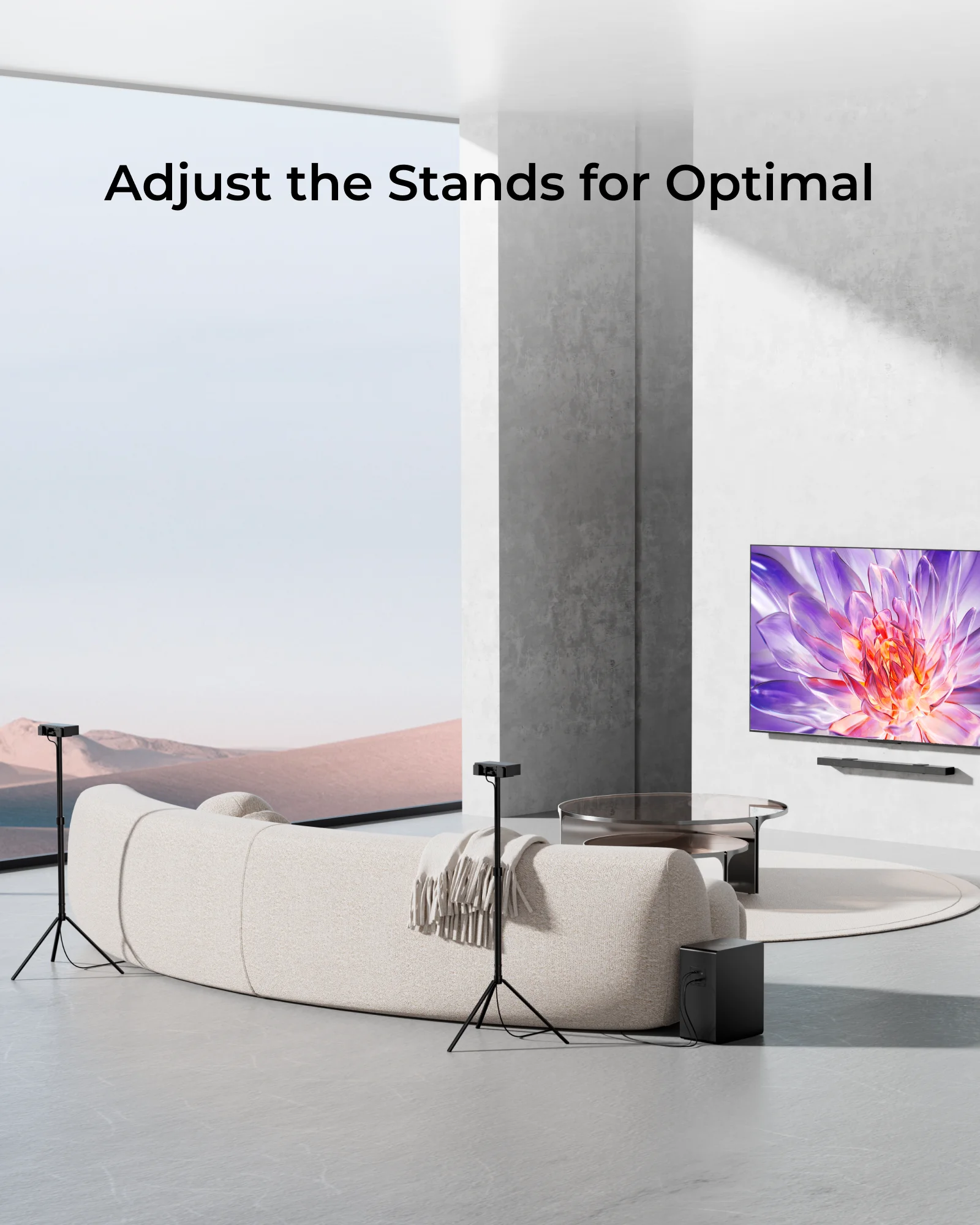 thumbnail image 2 of Ultimea Steady S80 Speaker Stands - Adjustable Height Floor Stands For Nova S80 Speakers 2 of 11