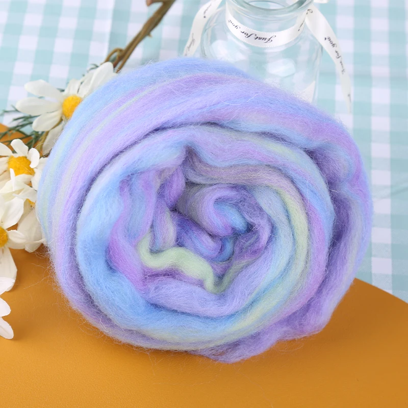9pcs Felting Wool For Needle Felting Handmade Doll Making Felt Woll Fibre Roving DIY Craft Accessories Tool wool felting kit needle felt kit needle felting wool wool felting needles