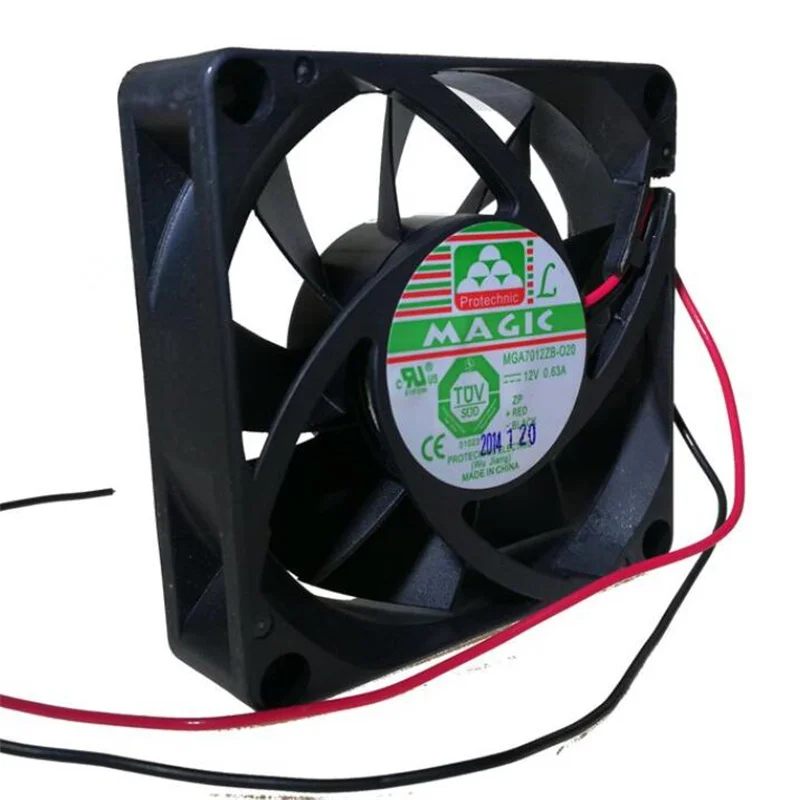 Ventilador de Alimentação de Dois Fios dc 12v 0.63a 7020 Mga7012zb-o20