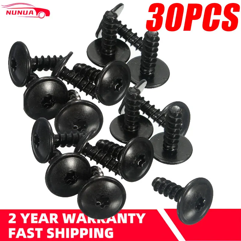 30Pcs Car Mudguard Screws Buckle Engine Cover Wheel Inner Liner Mud