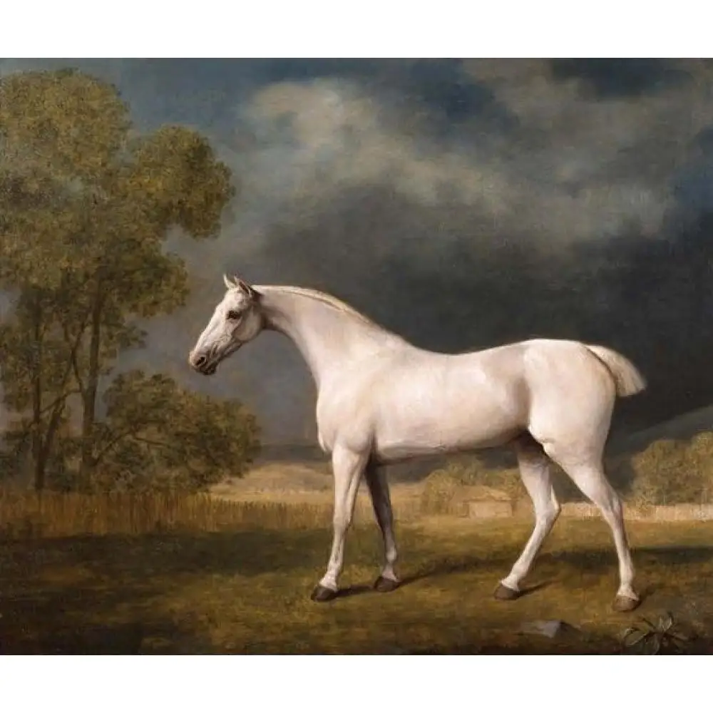 

Animal Canvas Wall Art White Horse Painting By George Stubbs Hand Painted Artwork Classical Landscape Room Decor High Quality