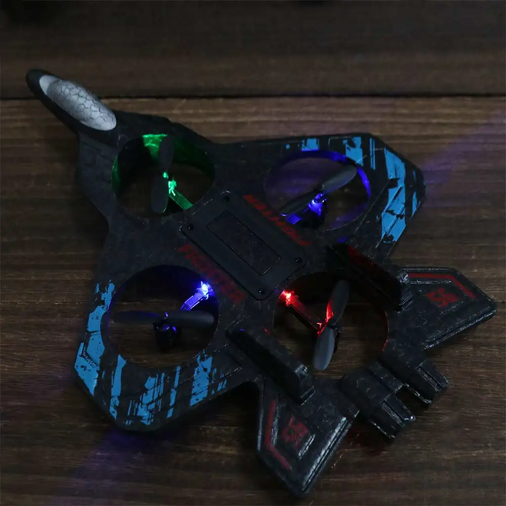 EPP Foam Remote Control Foam Fighter Rechargeable Gravity Sensing Glider Flying Helicopter 2.4G Stunt with Light