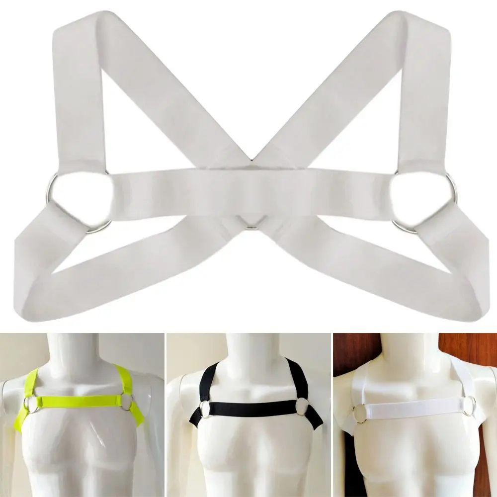 

Muscle Protector Mens Chest Belt Sexy Elastic Shoulder Chest Strap Bondage Clubwear Costume Punk Belt Chest Harness Belt Men