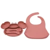Baby Tableware Set Crab with Suction Cup Silicone Easy to Wash Boilable Sterilized Baby Eating Training Tableware Set 5