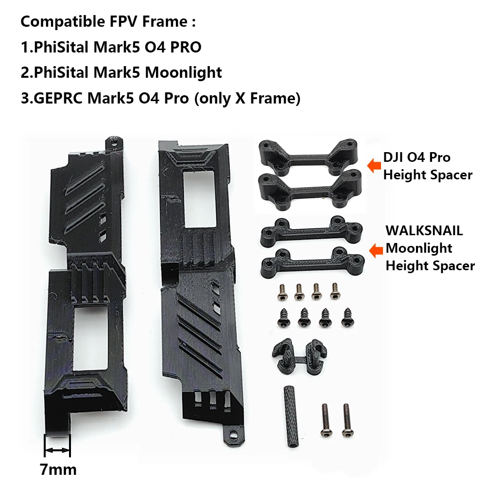 ตัวเลือกสินค้า แผ่นป้องกัน TPU สำหรับโดรน FPV MARK5