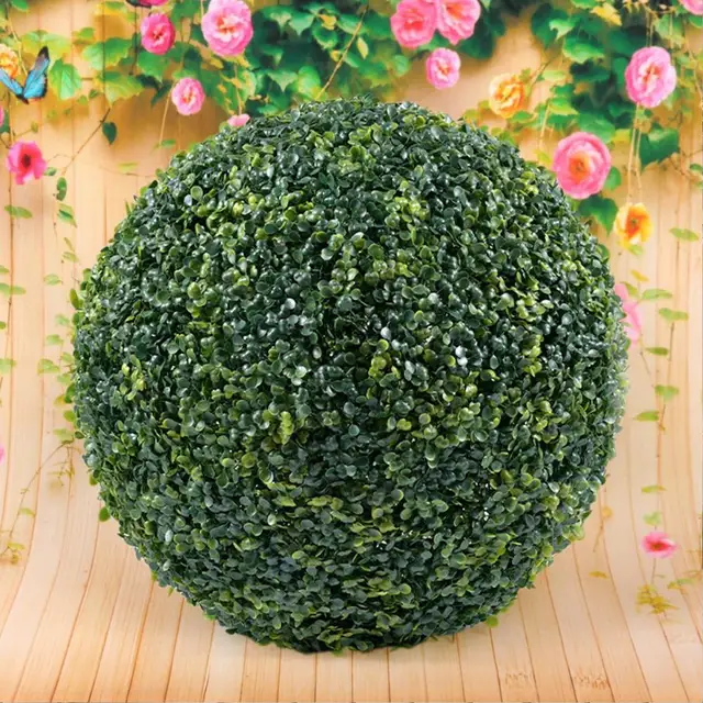 Palla Topiaria Artificiale Bosso - Decorazione Verde UV Resistant, Per Interni Ed Esterni - Foto 7