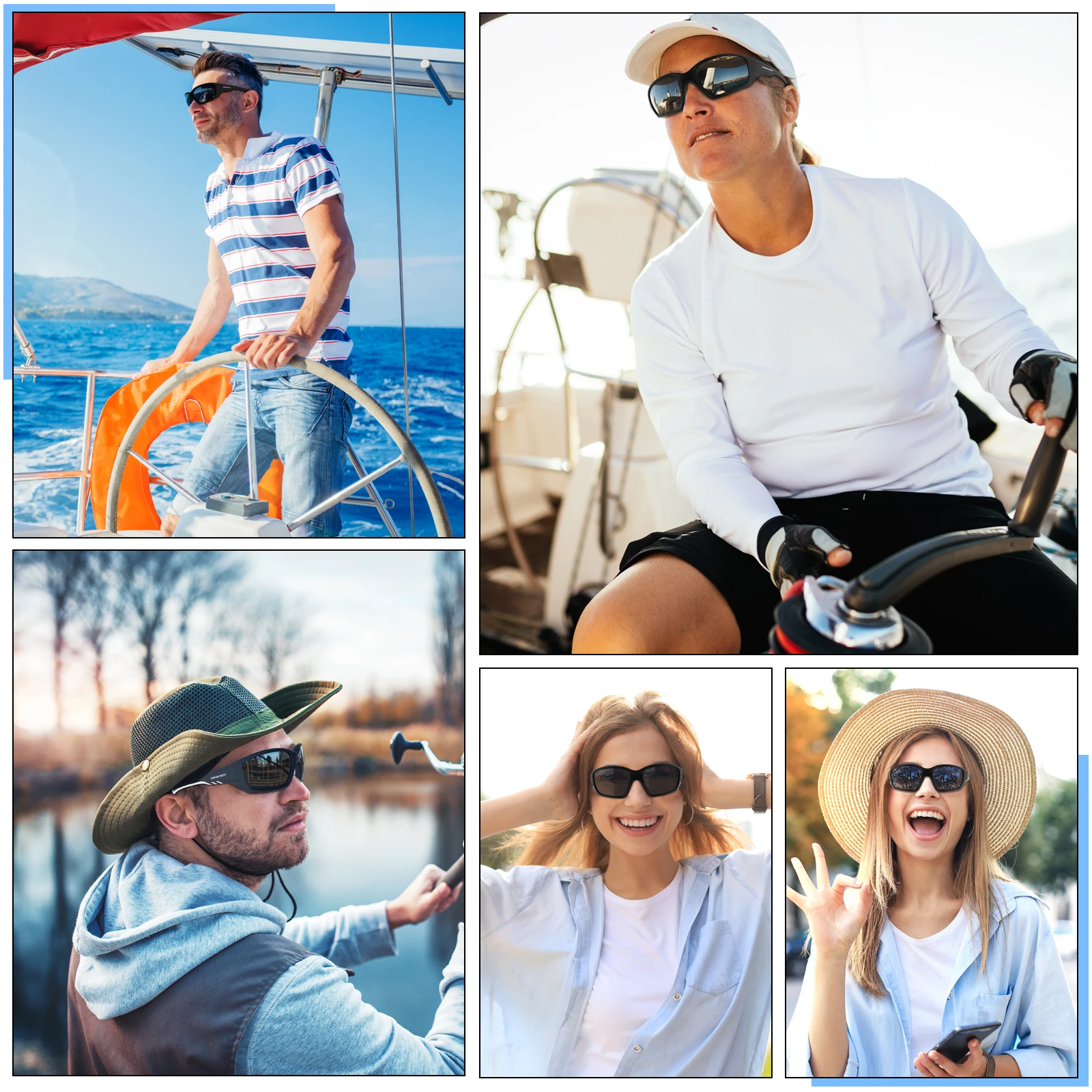 Polarized Floating Sunglasses for Men and Women, Sports Fishing Eyewear,  Fishing Glasses, Lightweight,Running,New Material