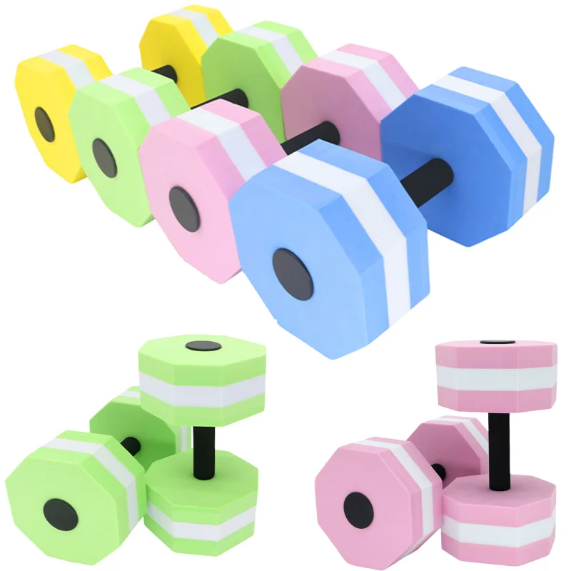 Foam Water Foating Dumbbell EVA Barbell Exercise Fitness Dumbbells Aerobics Training Aid Fitness Swimming Pool Float