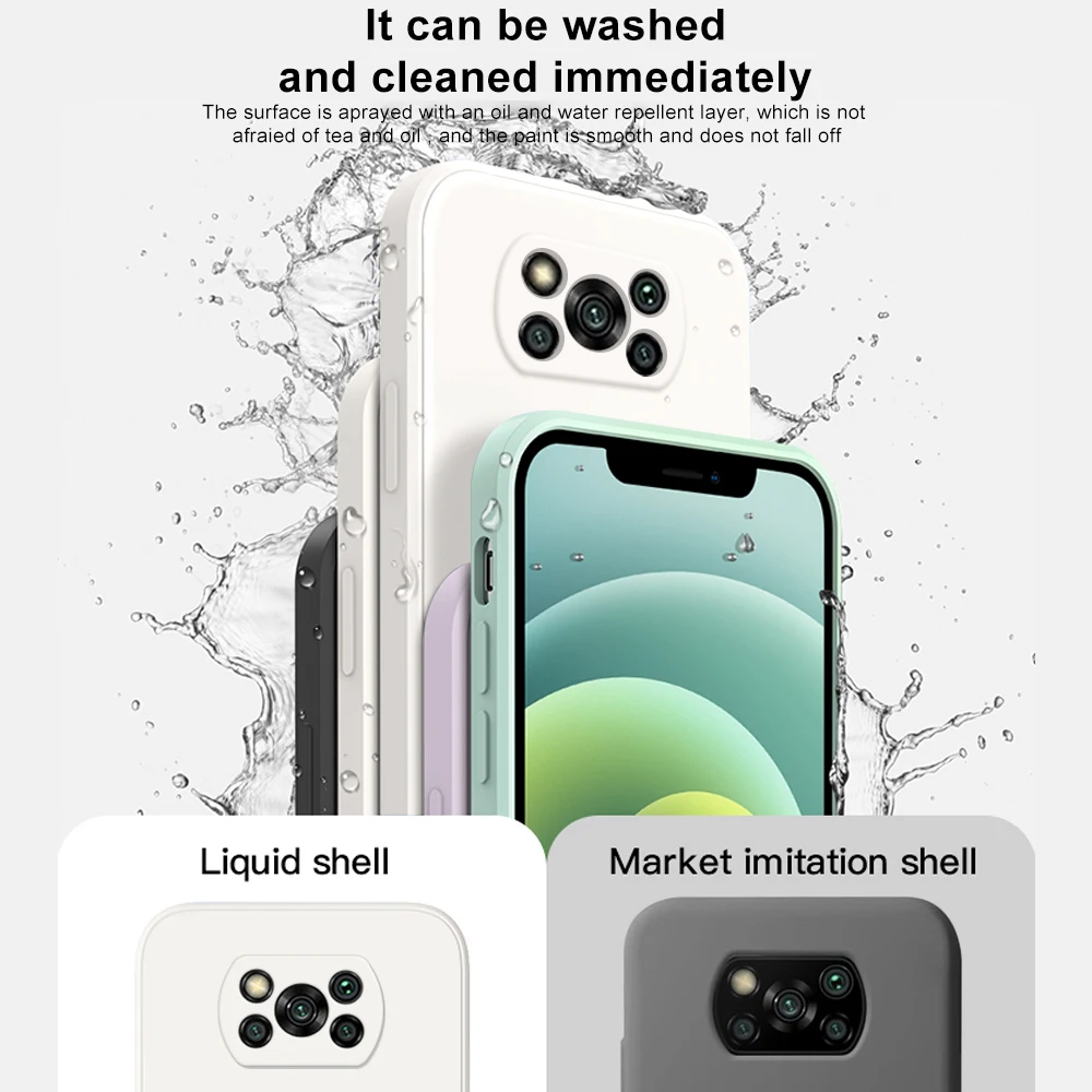 ONEFLOW Custodia Morbida Per Poco X3 NFC / X3 Pro: Silicone Antiscivolo Con Protezione Fotocamera, Cover Sottile E Resistente, Supporta Ricarica Wireless