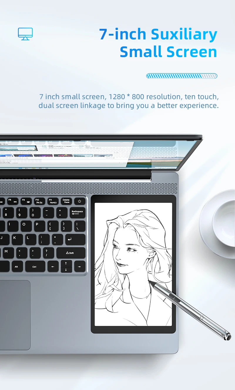 Dual Screen Gaming Laptops 15 .6" IPS + 7'' Touch Windows 11 Intel Celeron N5095 16GB RAM 512GB SSD Notebook Computer Free ship 9 Dual Screen Gaming Laptops 15 .6" IPS + 7'' Touch Windows 11 Intel Celeron N5095 16GB RAM 512GB SSD Notebook Computer Free ship 3