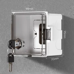 Weatherproof Electric Vehicle Charging Lock Box with 86 - Type Socket Cover (Transparent)