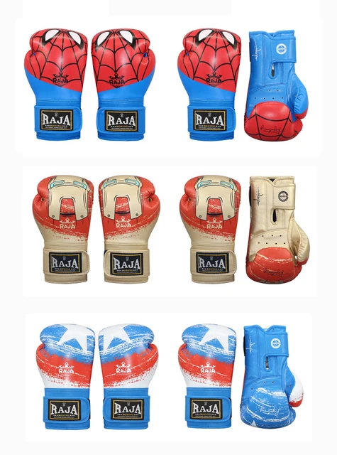 Guantoni Da Boxe Per Bambini 3-8 Anni Con Fasce - Set Allenamento Piccoli Pugili Motivo Tigre - Foto 3