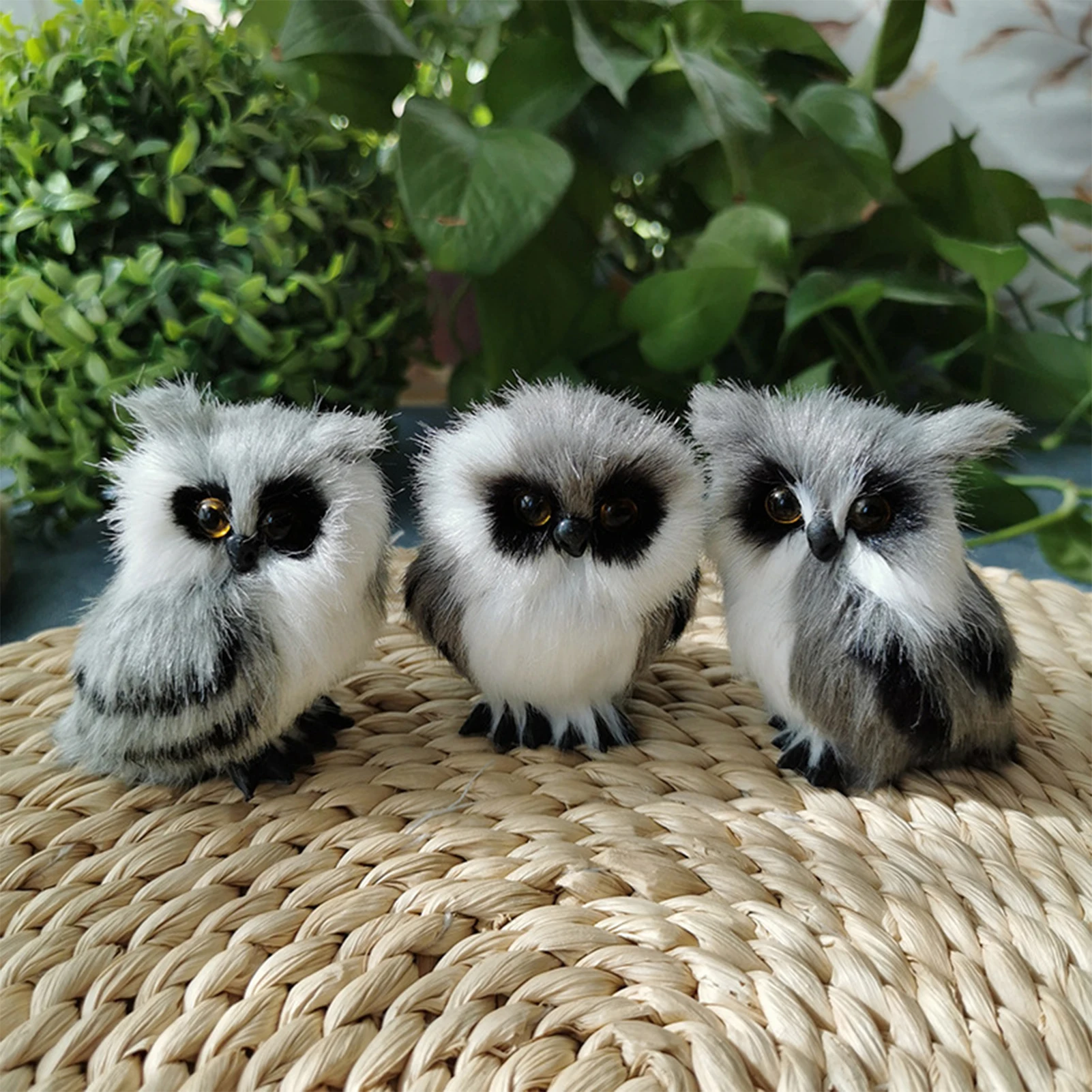 Furry Cute Bird Owl Ornament Emulational White Snowy Owl Birds For Home Wall Holiday Party Decorations Decorazione Della Scrivania Dell'Ufficio