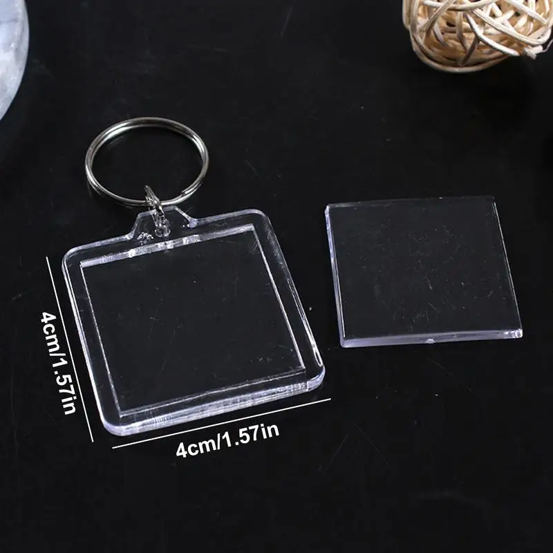 Acrylic Keychain Photo Holder Acrylic Keychain Photo Holder Photo Frame Keyring Clear Picture Keychains Suit For Artwork 5