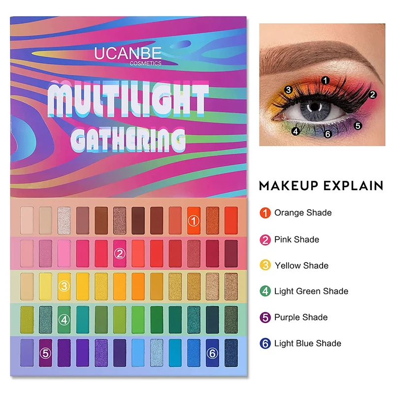 60 Colors Eyeshadow Palette Shimmer Smoky Pigment Matte Shadows Fashion Beauty Cosmetics eye shadow eye shadow plate