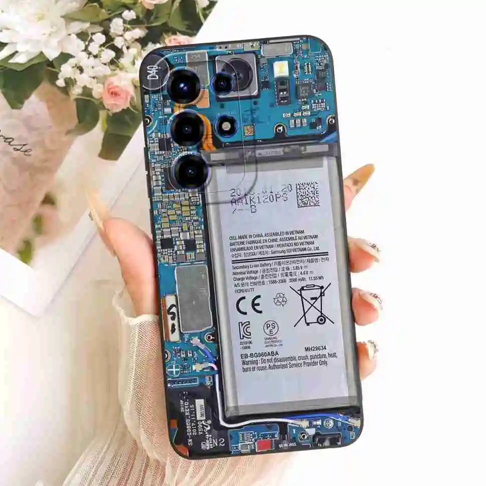 Floral Silicone Soft Shockproof Back Cover Case