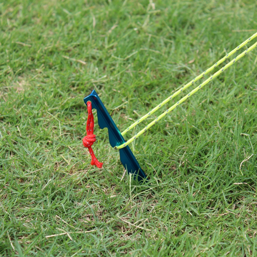 10pcs/set 18cm Tent Pegs Stakes Nails Aluminium Alloy Tri-Beam Adjustable 3-Latch Points For Camping Hiking Backpackping tent pegs