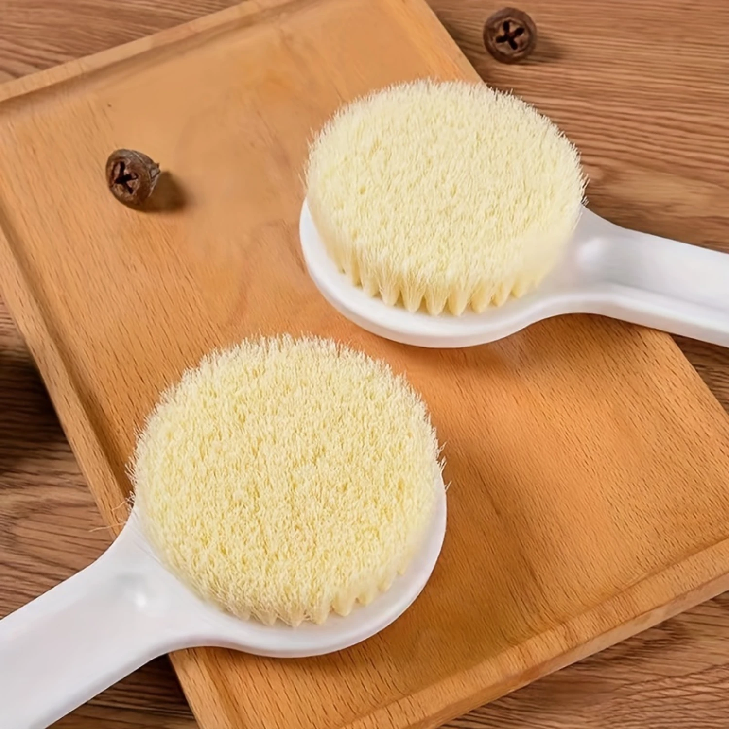 Long Handle Bath Brush Set-Exfoliating Back Scrubber for Shower, Easy Reach & Comfort Grip