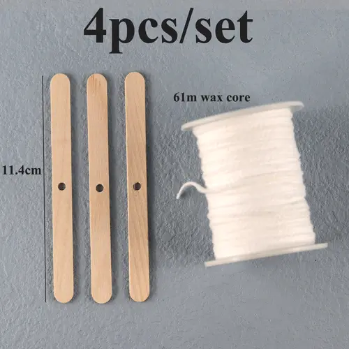 Smokeless Candle Wicks 2.6-20cm Pre-Waxed Cotton Core Wicks with Metal Sustainer Tabs DIY Handmade Candle Making Tools - Image 8