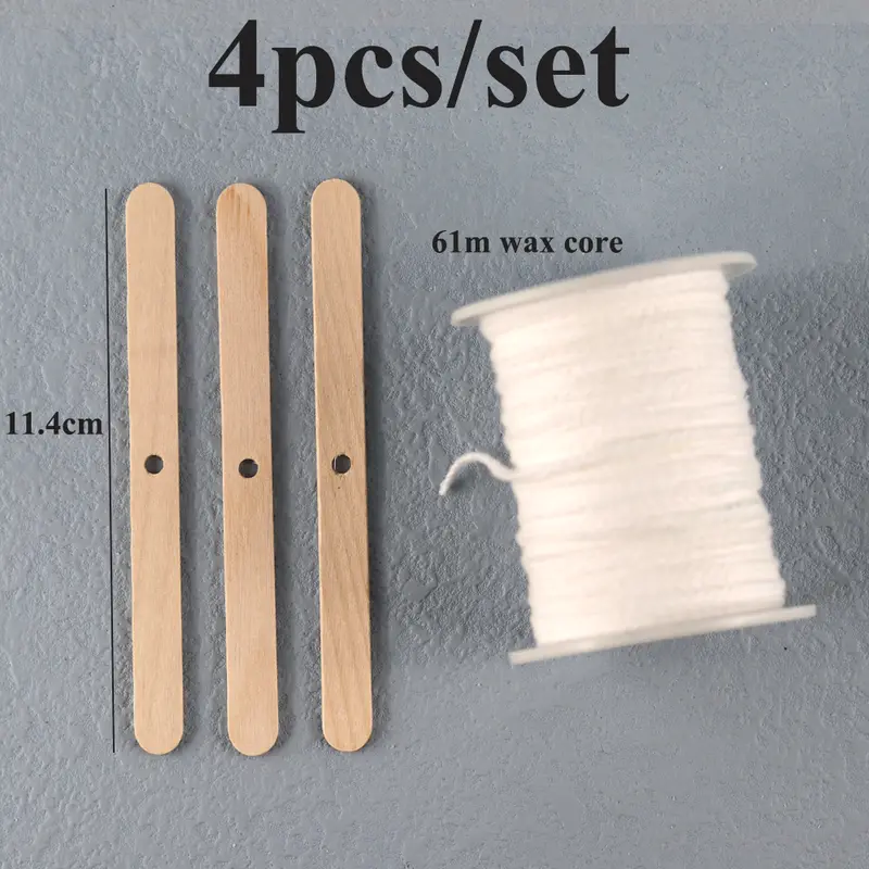 Smokeless Candle Wicks 2.6-20cm Pre-Waxed Cotton Core Wicks with Metal Sustainer Tabs DIY Handmade Candle Making Tools - Image 8