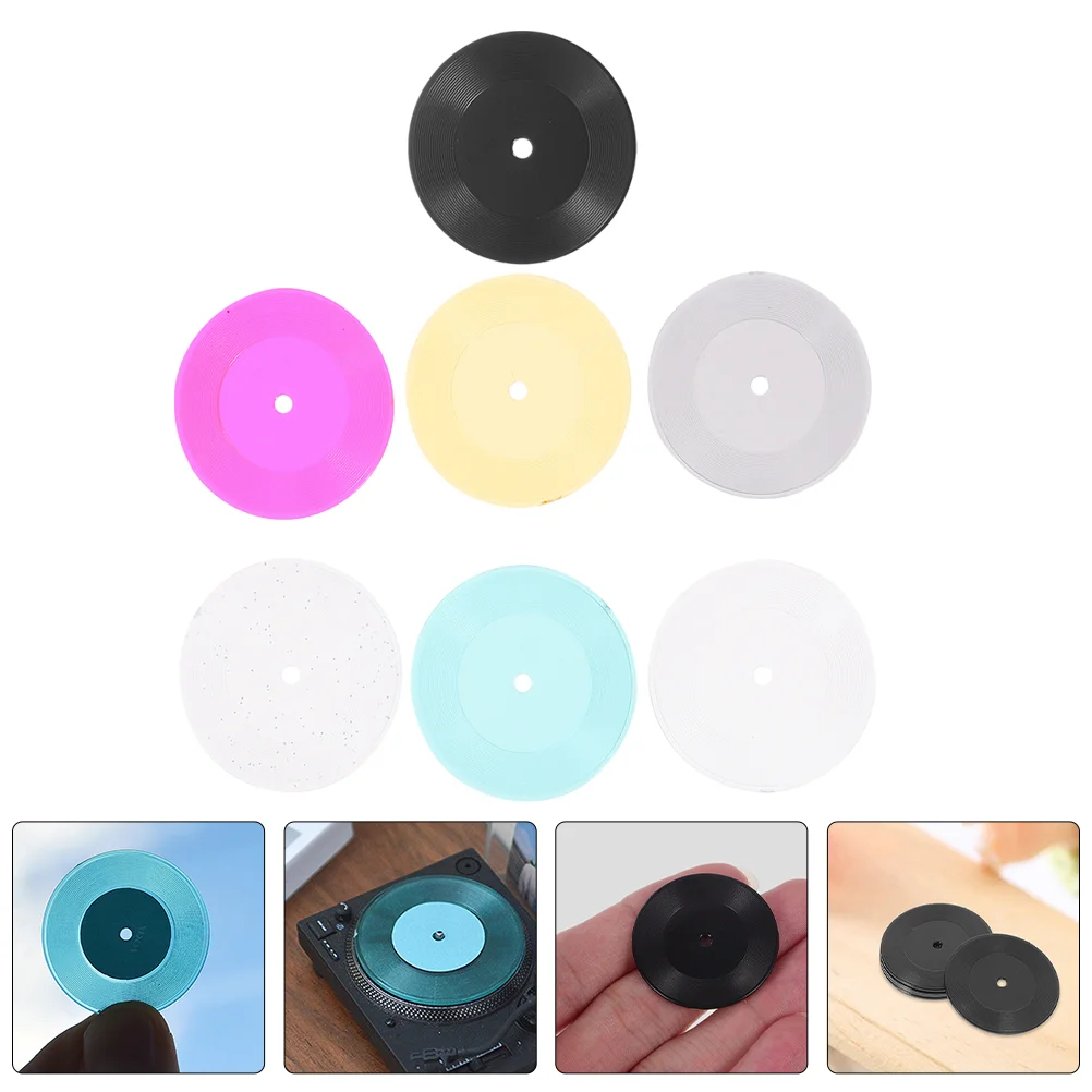 

12 Pcs Dollhouse Records Vinyl Mini Decor Interesting Miniature Toy Stuff Landscaping Plastic Model Lovely Supplies