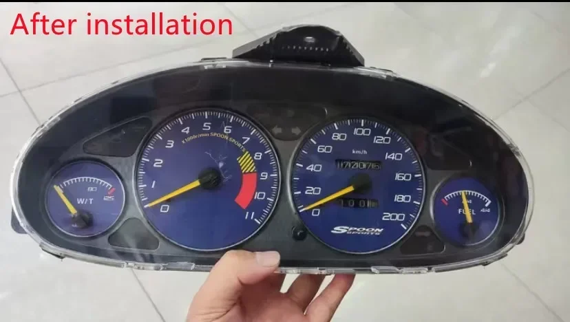 혼다 인테그라 DC2 스푼 속도계/타코미터 다이얼 업그레이드 (200KM/H 타입 R 계기판 카운터 게이지 페이스)