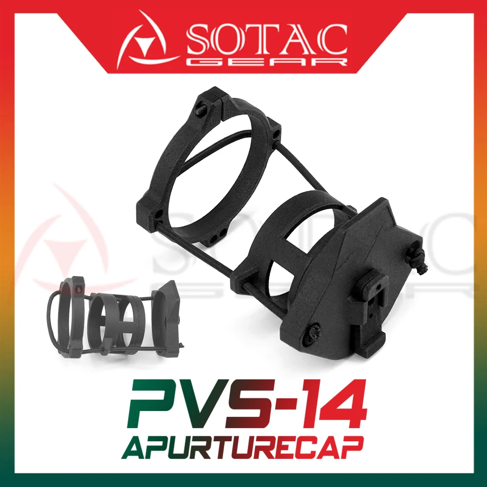 SOTAC GEAR PVS14 Night Vision Lens Cap Protective Cover Aperture Sacrificial Lens Cap 3-Position ApertureSlider NVG Accessories