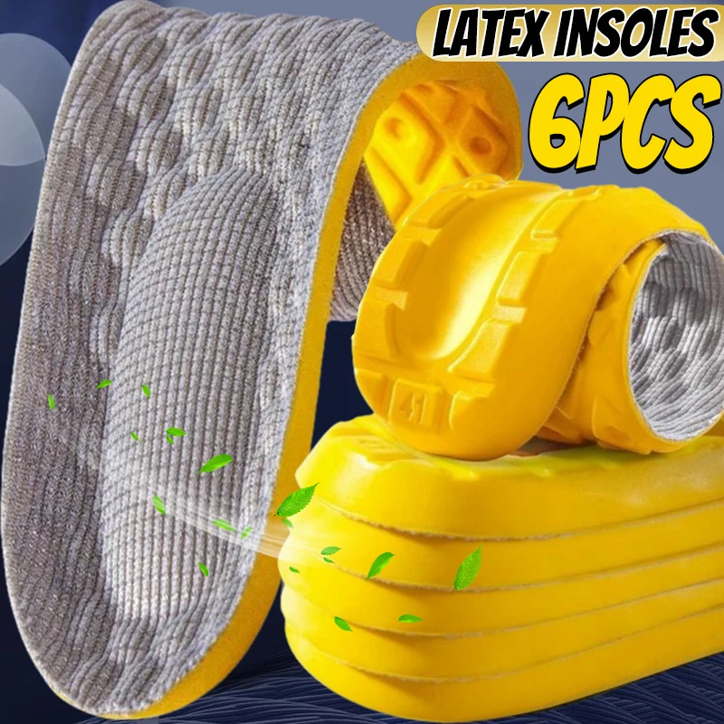 thumbnail image 1 of Plantillas de espuma viscoelástica de látex para deportes, almohadillas suaves para zapatos, plantillas ortopédicas deportivas de alta elasticidad, almohadillas para el cuidado de los pies, 1 of 5