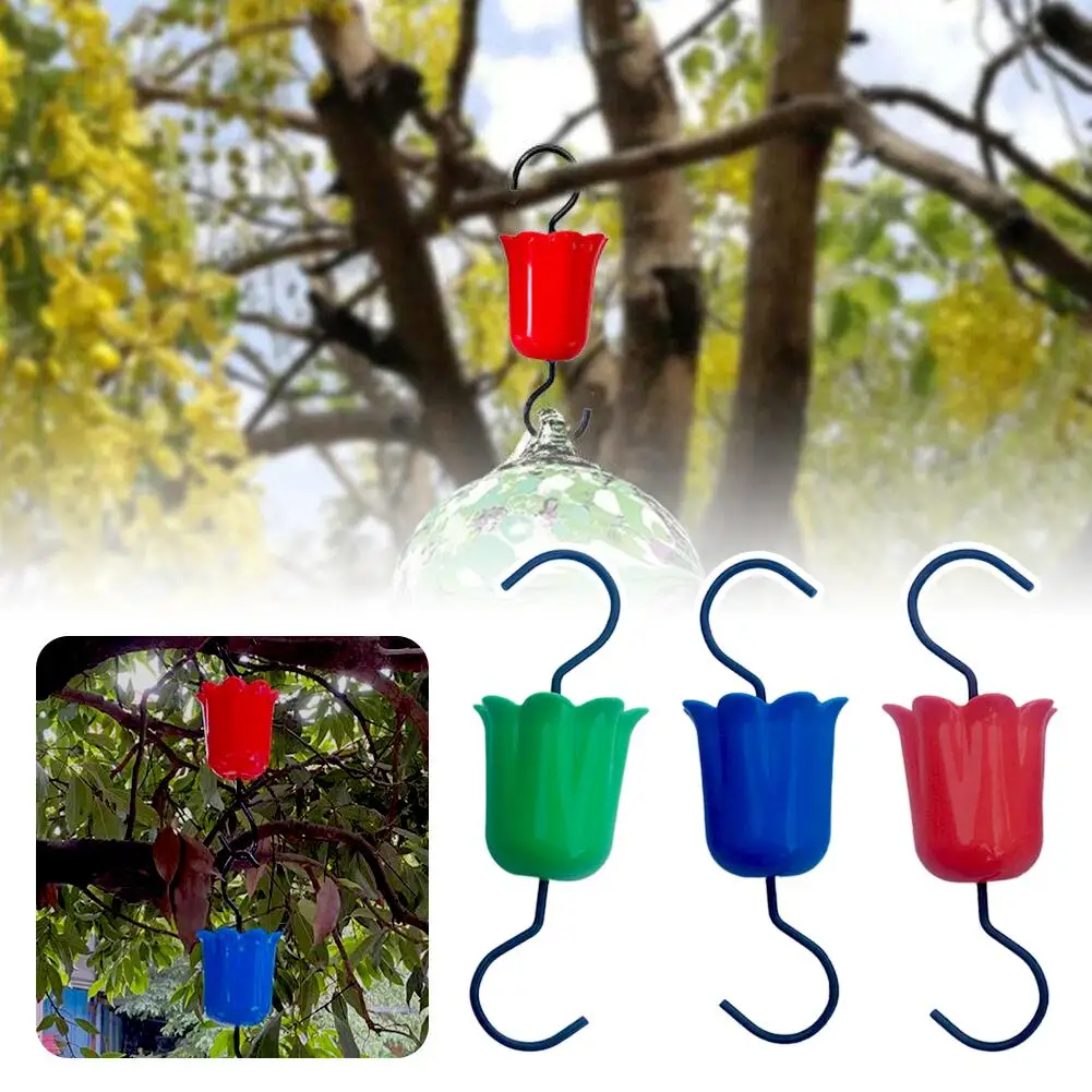 

Hummingbird Feeder Trap Hooks With Brushes Multi-Functional Outdoor Storage Rack Anti Leakage Home Ant Moat For Outdoor F5M9