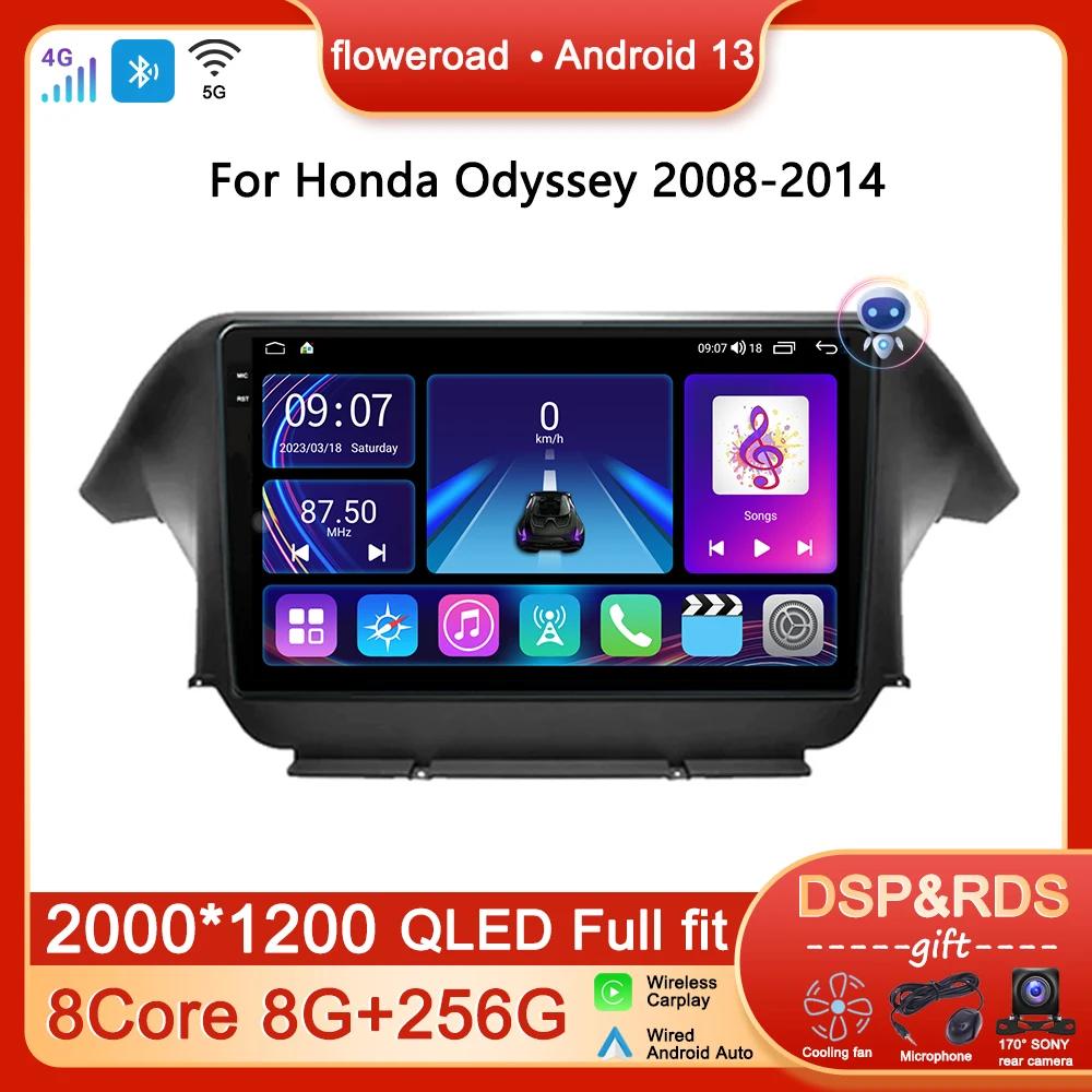 

Intelligent System Android For Honda Odyssey 2008 2009 - 2014 Car Radio Multimedia Player Navigation GPS Apple Carplay Autoradio
