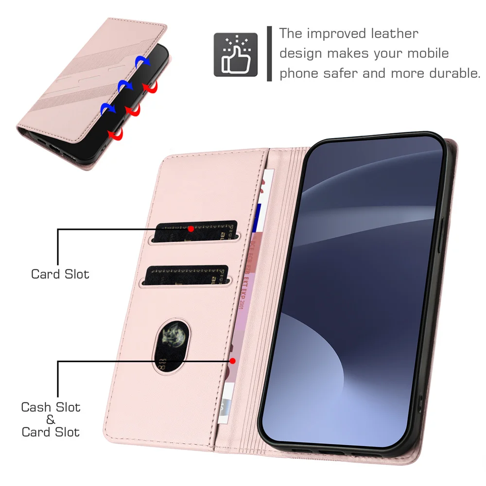 Housse Portefeuille En Cuir Synthétique Pour Oppo Reno 14 F / 14 / 13 F / 12 Pro / 12 F - Noir, Anti-choc
