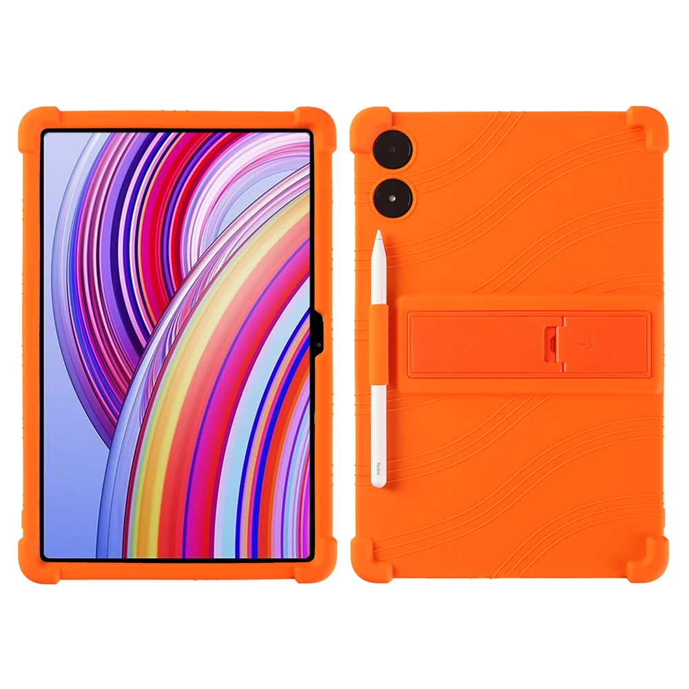 Shockproof Soft Silicon Stand Cover for 12.1 Inch Tablet - 2024 Edition Protective Shell