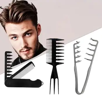 Set di 3 pettini a denti larghi per styling professionale, anti-strappo e districanti