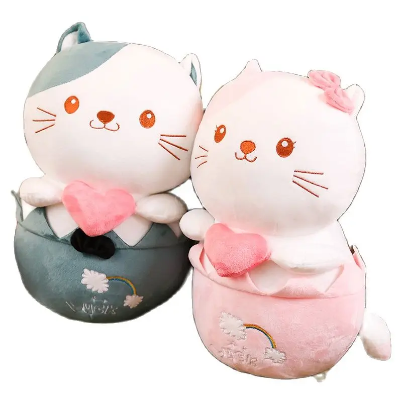 卵殻猫ぬいぐるみかわいい猫ソフト枕カップル猫の心のおもちゃで枕猫アニメのための子供子供のおもちゃ Aliexpress おもちゃ ホビー