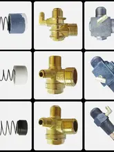  Spring Set Male Female Thread Check Valve Gold Tone Connector Tool for Air Compressor 65/90/100/120/150 33*27*10 33*33*10 
