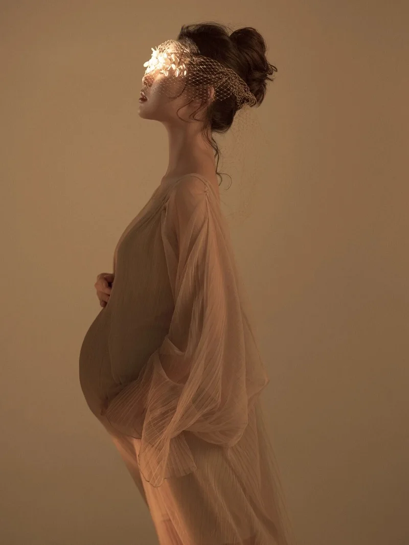 Elegant Sexy Maternity Gown Tulle Pregnancy Dress Baby Shower For Photo Shoot Long Wedding Dresses