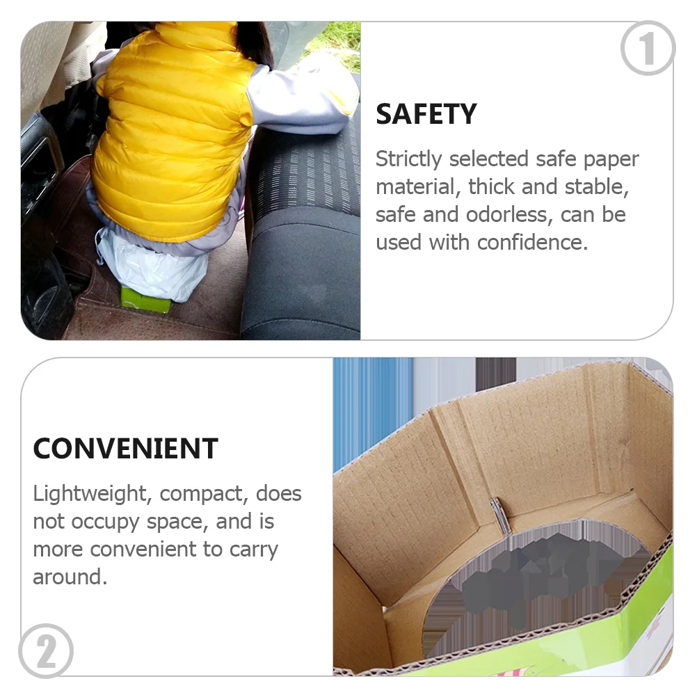 1pc Portable Travel Baby Kids Urinal Seat Baby Outdoor Foldable Paper Toilet for Car 5