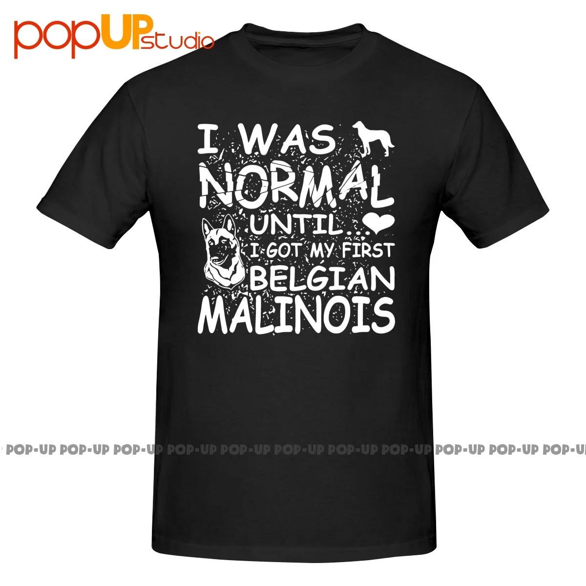 Amanti Del Cane Malinois Belga Ero Normale Maglietta P-80 T-Shirt Tee Top Moda Unisex Confortevole